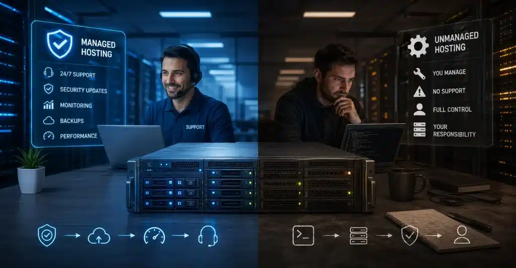 Managed vs Unmanaged Dedicated Server Hosting